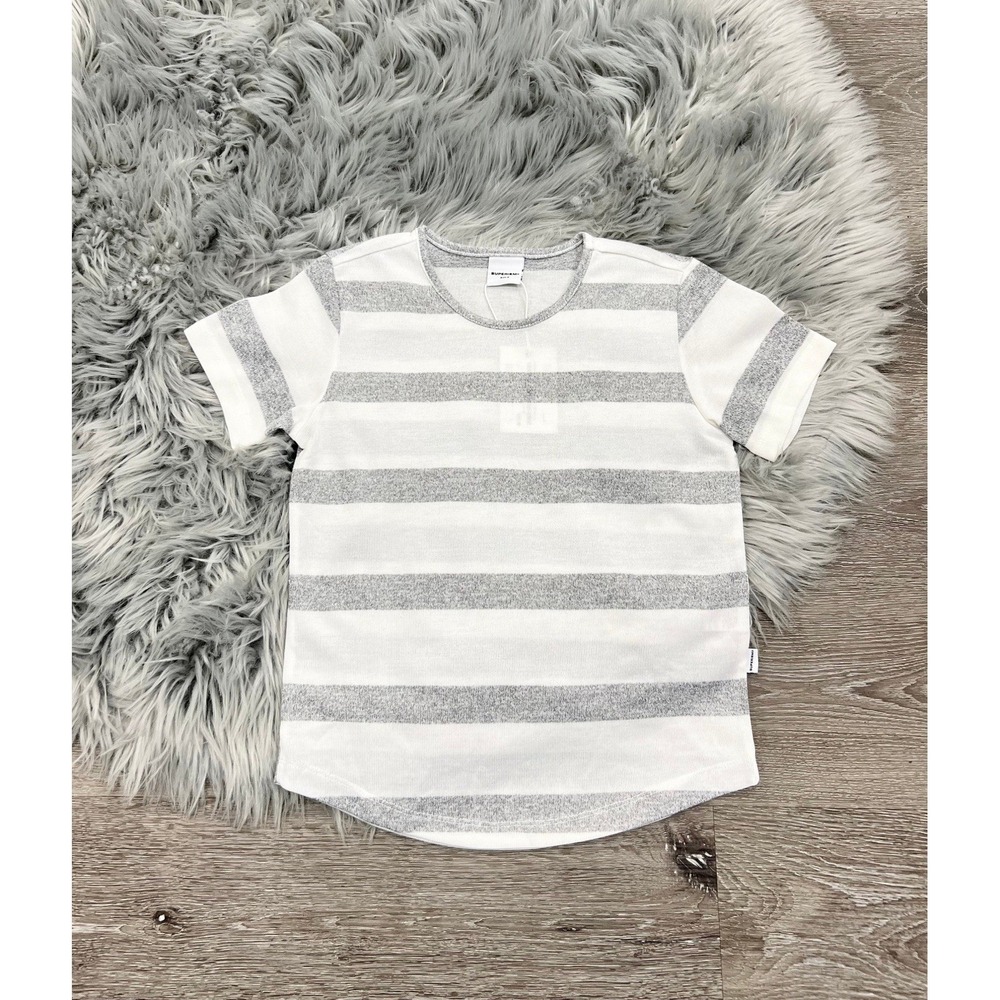 Superism Girls Hayden White‎ & Grey Short Sleeve T Shirt Size 7 NEW